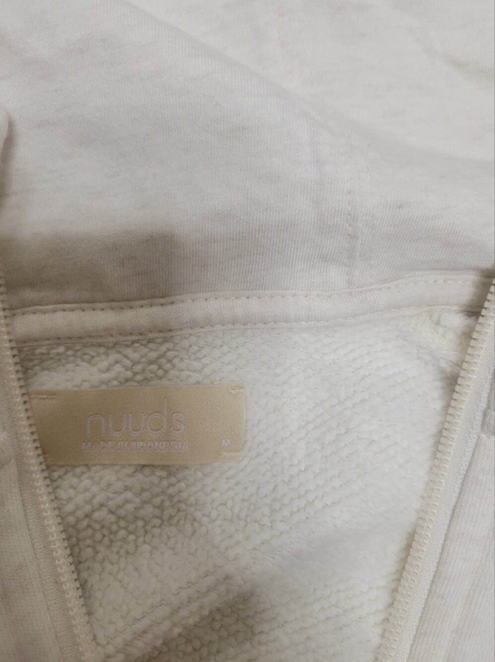 nuuds Cream Hooded Cropped Pullover - Picture 2 of 5